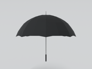 low poly cartoon umbrella Model 3D