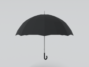 low poly cartoon umbrella Model 3D
