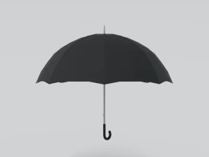 low poly cartoon umbrella 3D Model