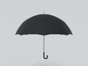low poly cartoon umbrella Model 3D