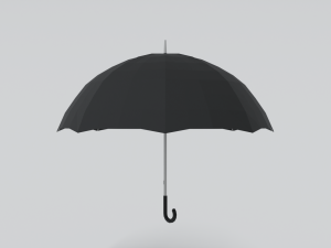 low poly cartoon umbrella Model 3D