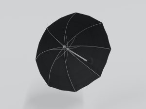 low poly cartoon umbrella Model 3D