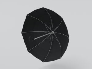 low poly cartoon umbrella Model 3D