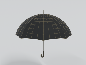 low poly cartoon umbrella Model 3D