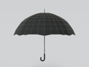 low poly cartoon umbrella Model 3D