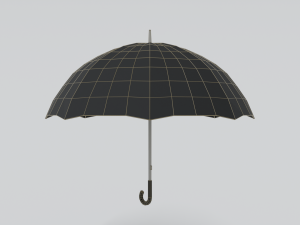 low poly cartoon umbrella Model 3D