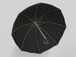 low poly cartoon umbrella Model 3D