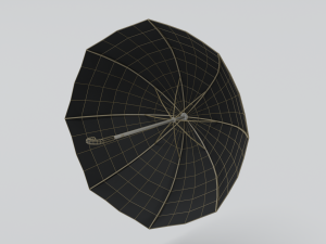 low poly cartoon umbrella Model 3D
