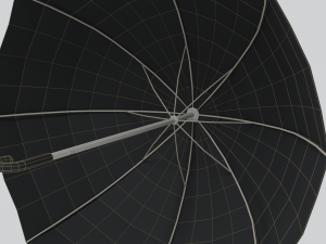 low poly cartoon umbrella Model 3D