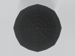 low poly cartoon umbrella Model 3D