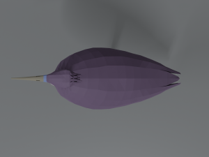 low poly cartoon abdim stork Model 3D