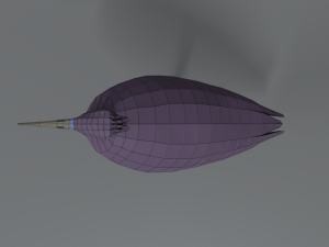 low poly cartoon abdim stork Model 3D