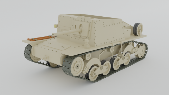 cartoon semovente l40 da 47-32 tank Modelo 3D .c4d .max .obj .3ds .fbx .stl .blend