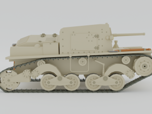 cartoon semovente l40 da 47-32 tank Modelo 3D
