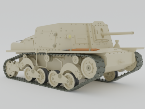 cartoon semovente l40 da 47-32 tank Modelo 3D