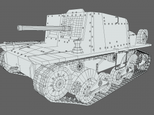cartoon semovente l40 da 47-32 tank Modelo 3D