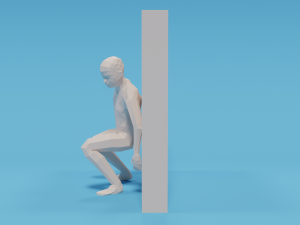 low poly hiding kid Modello 3D