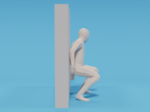 low poly hiding kid Modello 3D