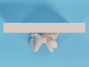low poly hiding kid Modello 3D