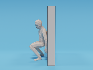 low poly hiding kid Modello 3D