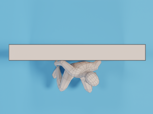 low poly hiding kid Modello 3D