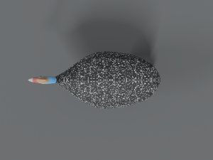low poly cartoon helmeted guineafowl Model 3D