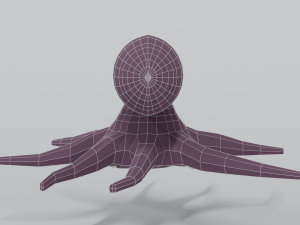 low poly cartoon octopus Modelo 3D