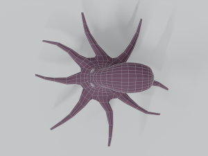 low poly cartoon octopus Modelo 3D
