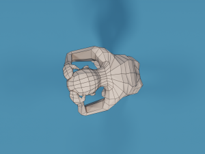 low poly kid holding head Modelo 3D