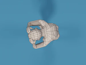low poly kid holding head 3D Model