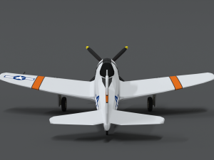 low poly cartoon p-47 n thunderbolt wwii airplane 3D 모델