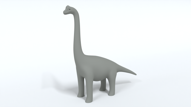 cartoon brachiosaurus dinosaur 3D 모델 .c4d .max .obj .3ds .fbx .stl .blend 