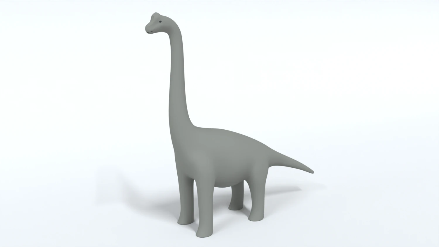 cartoon brachiosaurus dinosaur 3D Model .c4d .max .obj .3ds .fbx .stl .blend 