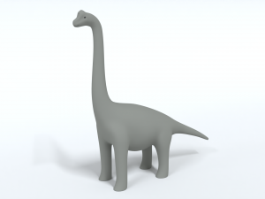 cartoon brachiosaurus dinosaur 3D Model