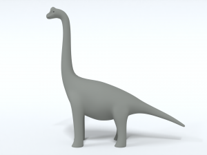 cartoon brachiosaurus dinosaur 3D 모델