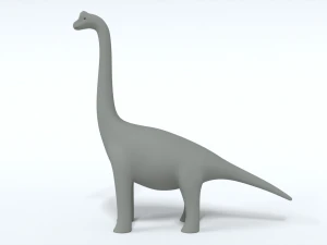 cartoon brachiosaurus dinosaur 3D Model