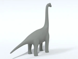 cartoon brachiosaurus dinosaur 3D Model