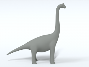 cartoon brachiosaurus dinosaur 3D 모델