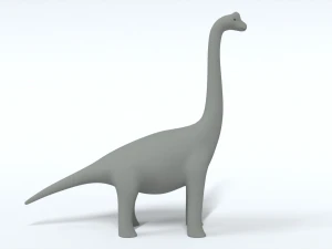 cartoon brachiosaurus dinosaur 3D Model