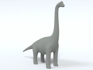 cartoon brachiosaurus dinosaur 3D Model