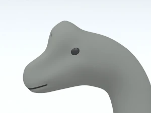 cartoon brachiosaurus dinosaur 3D Model