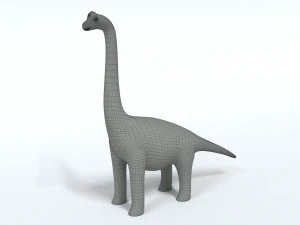 cartoon brachiosaurus dinosaur 3D Model