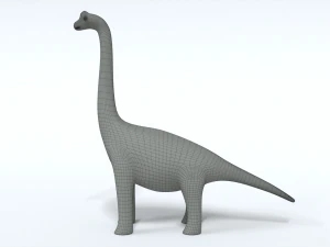 cartoon brachiosaurus dinosaur 3D Model