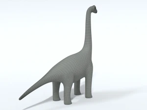 cartoon brachiosaurus dinosaur 3D Model