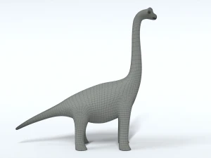 cartoon brachiosaurus dinosaur 3D Model