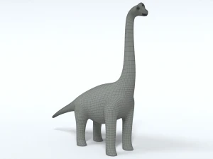 cartoon brachiosaurus dinosaur 3D Model