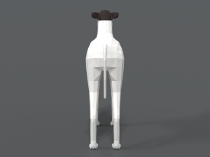 low poly cartoon greyhound dog Modèle 3D