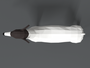 low poly cartoon greyhound dog Modèle 3D
