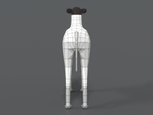 low poly cartoon greyhound dog Modèle 3D