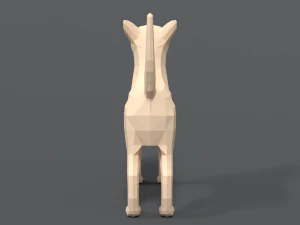 low poly cartoon chihuahua dog 3D Model
